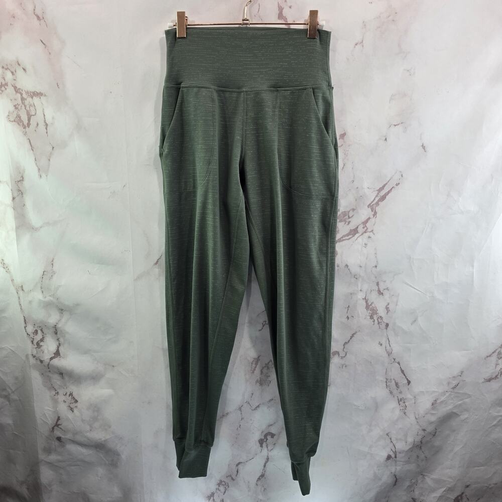 Zyia Leggings Womens Small 4 6 Green Joggers High Rise Pockets Messenger Space